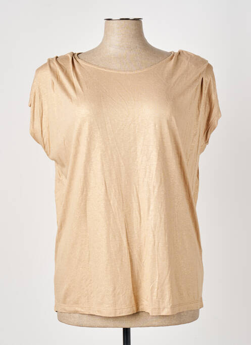 Tricou croială cambrată mâneci scurte piele ELORA femme