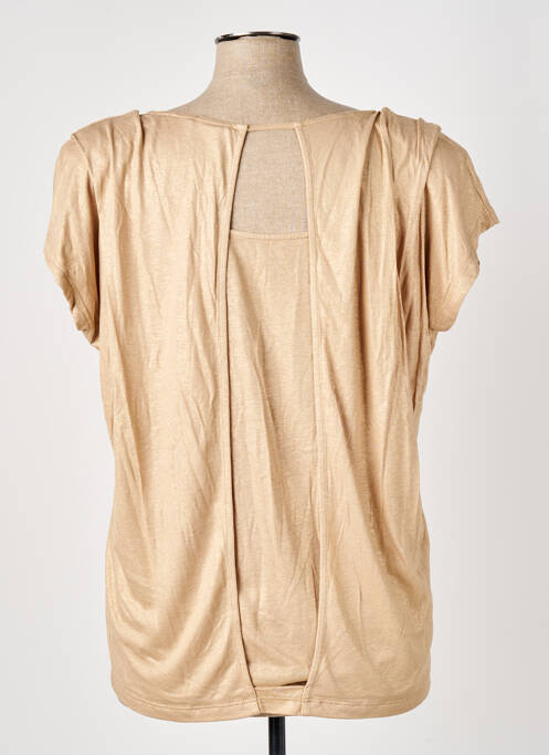 Tricou croială cambrată mâneci scurte piele ELORA femme