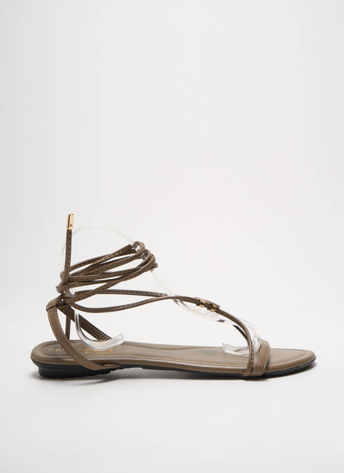 Sandale/Pantofi decupați verde WITH MY SANDS femeie