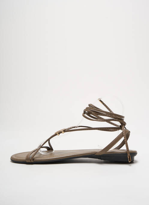 Sandale/Pantofi decupați verde WITH MY SANDS femeie