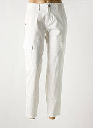 Pantalon cargo croială dreaptă alb ZHRILL femme