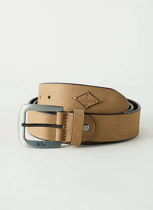 Curea efect material satinat bej LEE COOPER bărbat