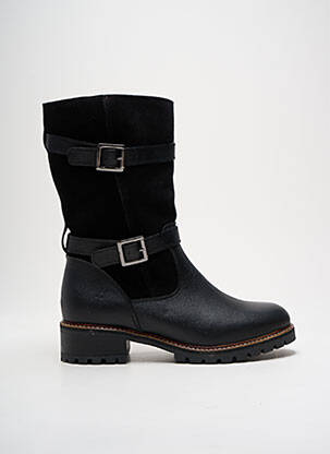 Cizme țesătură satinată toc de 4 la 6 cm negru HOOPER SHOES femeie