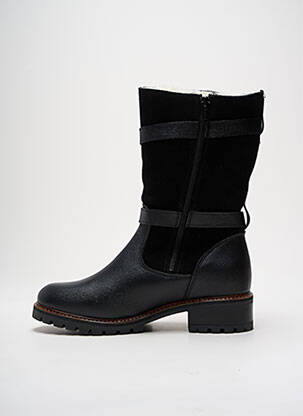 Cizme țesătură satinată toc de 4 la 6 cm negru HOOPER SHOES femeie