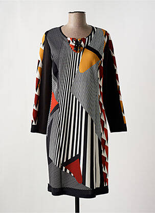 Rochie midi mâneci 3/4 mâneci 3/4 negru GUY DUBOUIS femeie