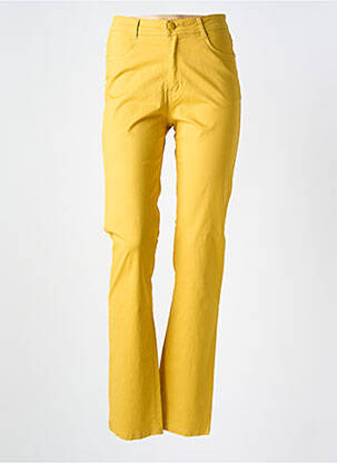 Pantalon evazat galben YOULINE femeie