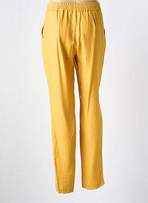 Pantalon slim talie elastică mărime normală galben MERI & ESCA femeie