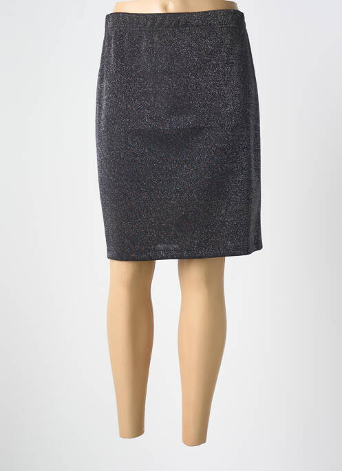 Fustă midi negru UN TEMPS POUR ELLE femeie