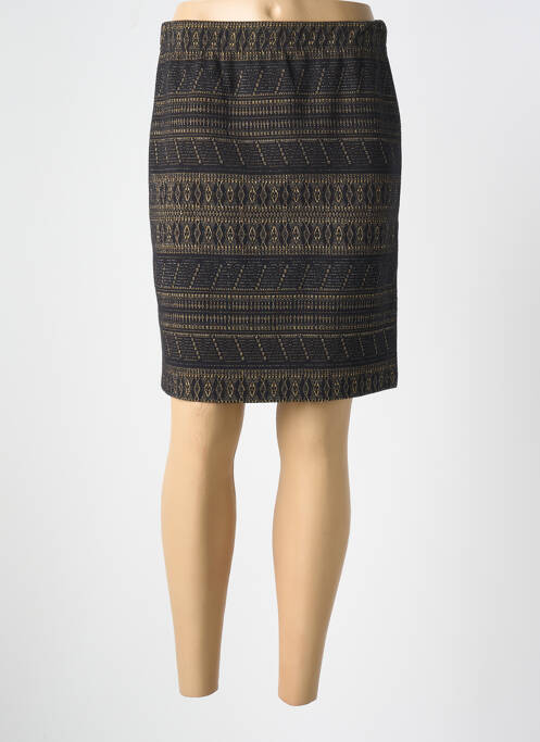 Fustă midi negru UN TEMPS POUR ELLE femeie