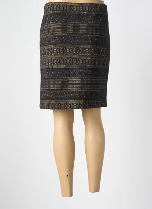 Fustă midi negru UN TEMPS POUR ELLE femeie