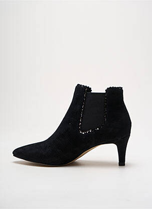 Botine/ghete nubuc toc de 4 la 6 cm negru FUGITIVE BY FRANCESCO ROSSI femeie