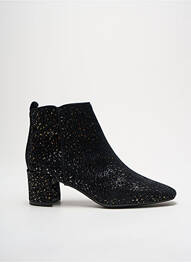Botine/ghete țesătură satinată toc de 4 la 6 cm negru FUGITIVE BY FRANCESCO ROSSI femeie