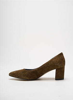 Pantofi cu toc nubuc toc de 4 la 6 cm verde FUGITIVE BY FRANCESCO ROSSI femeie