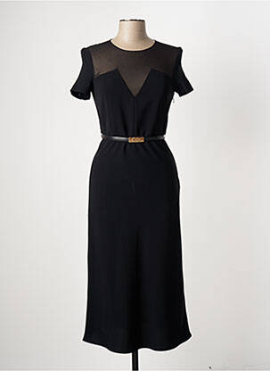 Rochie lungă mâneci scurte mâneci scurte negru MAX MARA femeie