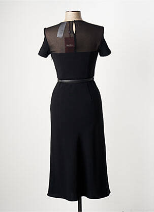 Rochie lungă mâneci scurte mâneci scurte negru MAX MARA femeie