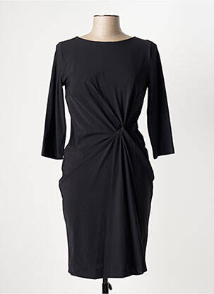 Rochie midi mâneci 3/4 mâneci 3/4 negru INDIES femeie