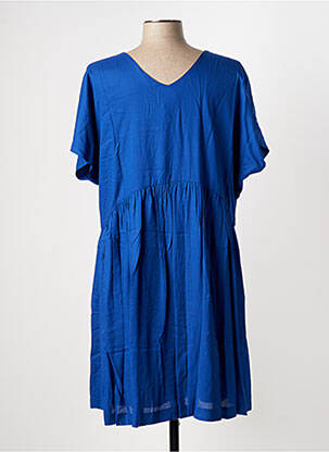 Rochie midi mâneci scurte mâneci scurte albastru INDIES femeie