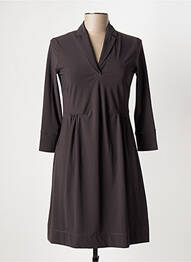Rochie midi mâneci 3/4 mâneci 3/4 gri INDIES femme