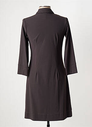 Rochie midi mâneci 3/4 mâneci 3/4 gri INDIES femeie