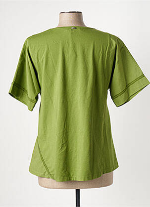 Tricou croială cambrată mâneci scurte verde HIGH femeie