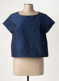 Tricou croială dreaptă mâneci scurte albastru MAX MARA femeie