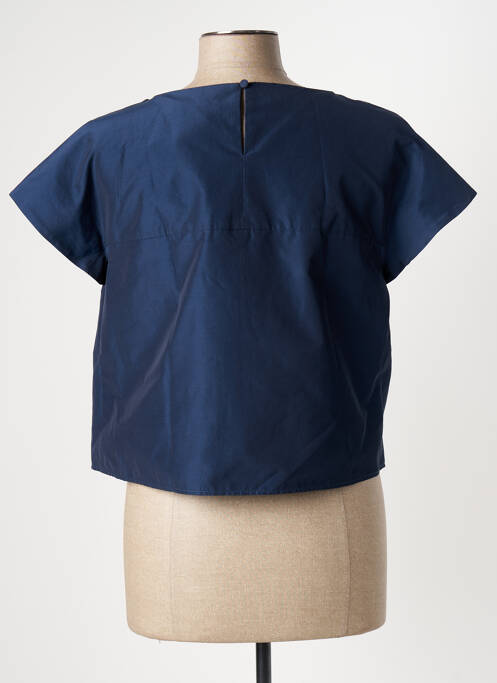 Tricou croială dreaptă mâneci scurte albastru MAX MARA femme