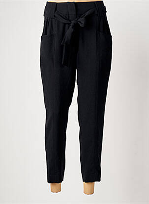 Pantalon 7/8 închidere cu fermoar sub clapetă cu nasturi mărime normală negru HANA SAN femeie