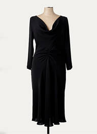 Rochie midi mâneci lungi mâneci lungi negru MAX MARA femme