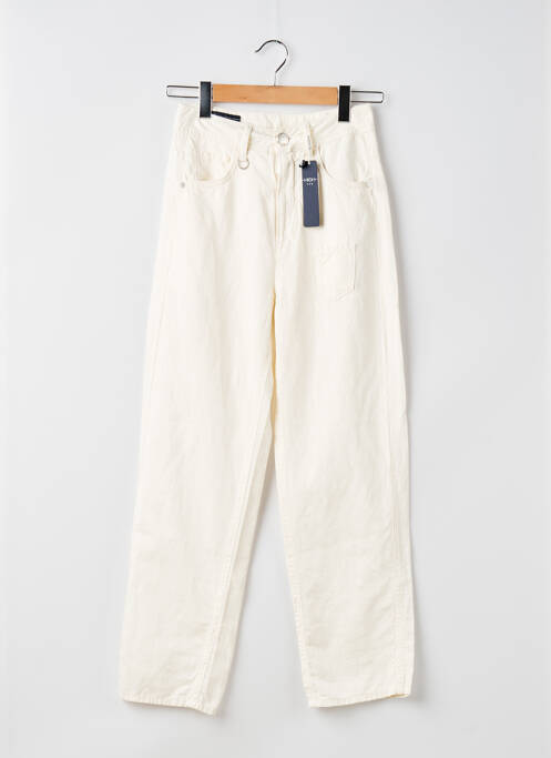 Pantalon drept alb HIGH femeie