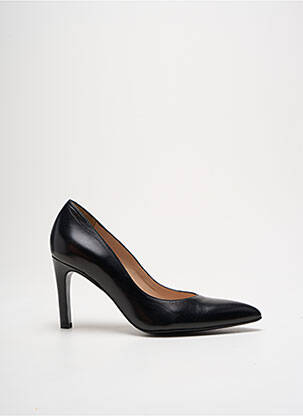 Pantofi cu toc țesătură satinată toc de 7 la 9 cm negru FREE LANCE femeie