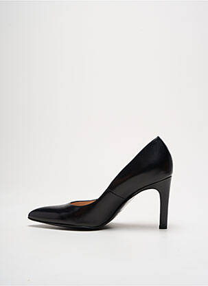 Pantofi cu toc țesătură satinată toc de 7 la 9 cm negru FREE LANCE femeie