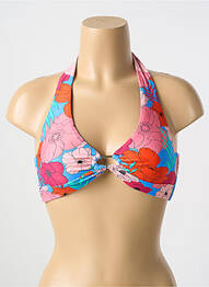 Sutien de costum de baie elasticitate sutien cupe întregi cu decolteu înalt roz CYELL femme