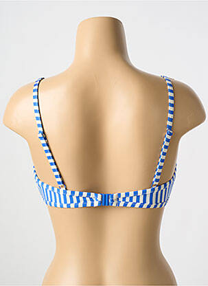 Sutien de costum de baie elasticitate top triunghiuri albastru CYELL femeie