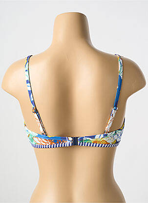 Sutien de costum de baie elasticitate top triunghiuri albastru CYELL femeie
