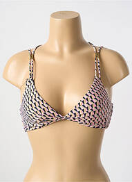 Sutien de costum de baie elasticitate top triunghiuri roz CYELL femme