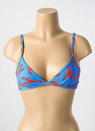 Sutien de costum de baie elasticitate top triunghiuri albastru CYELL femme