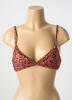 Sutien de costum de baie elasticitate top triunghiuri portocaliu CYELL femeie