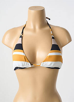 Sutien de costum de baie elasticitate sutien cu susținere înaltă și burete detașabil galben CYELL femeie