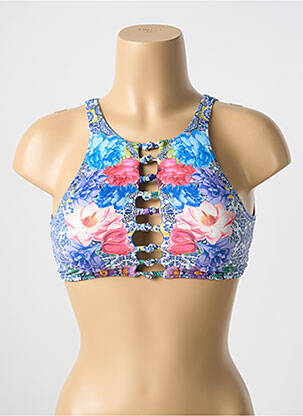 Sutien de costum de baie elasticitate sutien cu susținere înaltă și burete detașabil albastru MILONGA femeie