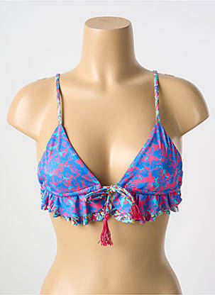 Sutien de costum de baie elasticitate top triunghiuri albastru PALMACEA femeie
