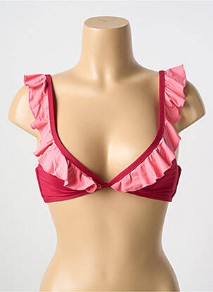 Sutien de costum de baie elasticitate top triunghiuri roșu CYELL femeie
