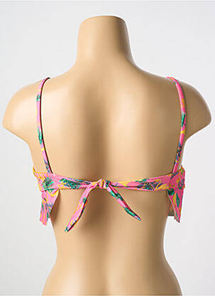 Sutien de costum de baie elasticitate top triunghiuri roz PALMACEA femeie