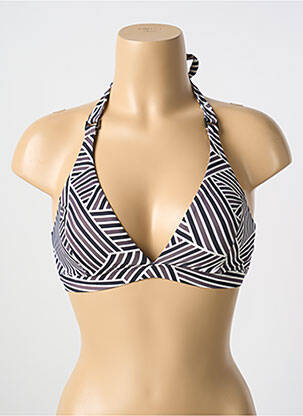Sutien de costum de baie elasticitate top triunghiuri negru CYELL femeie