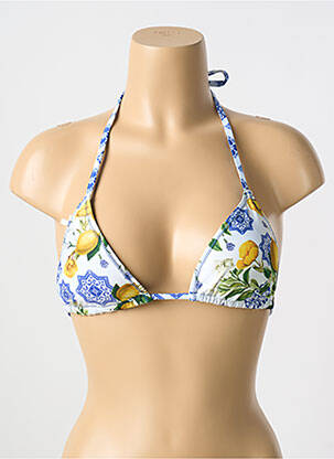Sutien de costum de baie elasticitate sutien cu susținere înaltă și burete detașabil albastru MILONGA femeie