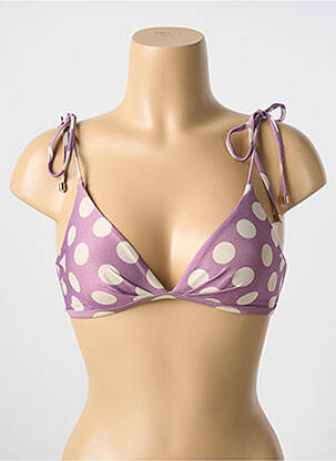Sutien de costum de baie elasticitate top triunghiuri violet CYELL femeie