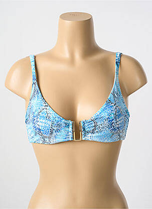Sutien de costum de baie elasticitate sutien balconet cu decolteu înalt albastru CYELL femeie