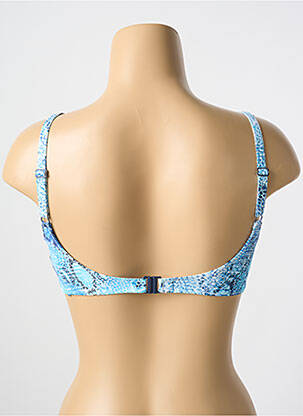 Sutien de costum de baie elasticitate sutien balconet cu decolteu înalt albastru CYELL femeie