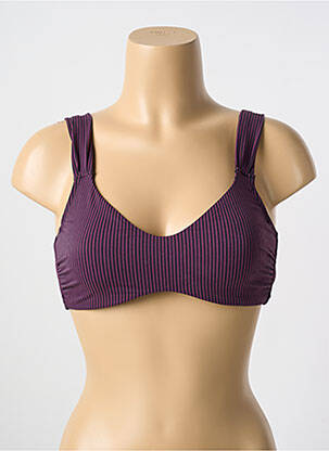 Sutien de costum de baie elasticitate sutien cupe întregi cu decolteu înalt violet CYELL femeie