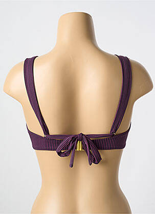 Sutien de costum de baie elasticitate sutien cupe întregi cu decolteu înalt violet CYELL femeie