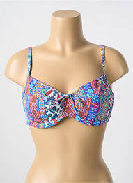 Sutien de costum de baie elasticitate sutien cupe întregi cu decolteu înalt albastru CYELL femme